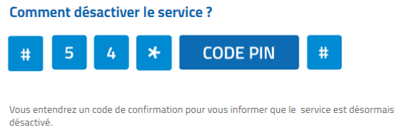 desactivation je maitrise l'utilisation de ma ligne téléphonique