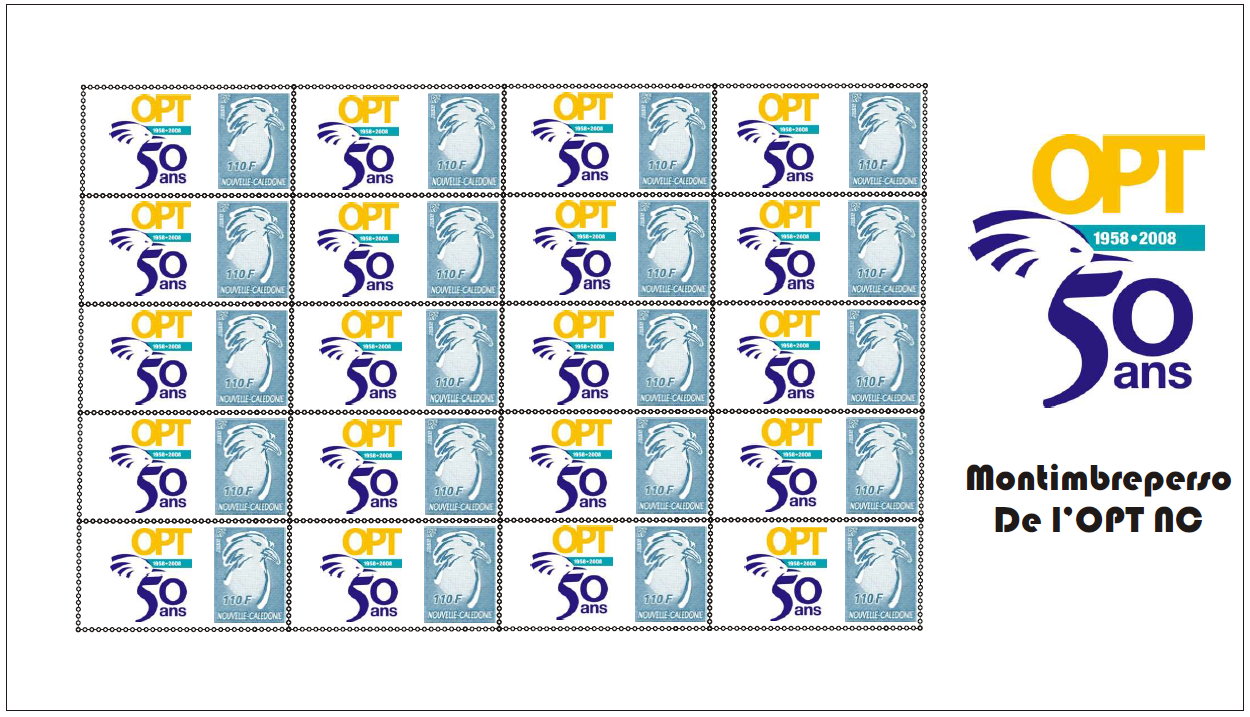 Modèles de timbres-poste personnalisés feuille classique (20 timbres)